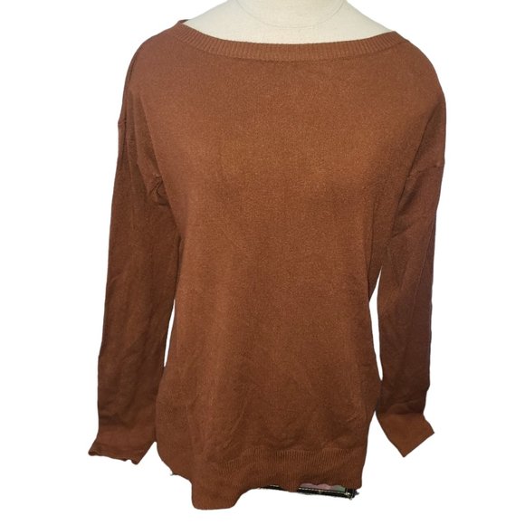 CT787 Devotion by "Cyrus" Ladies Long Sleeve Crew Neck Brown Sweater L - Picture 1 of 5